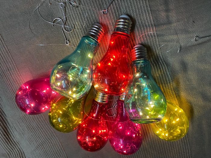 Lampadas grandes coloridas