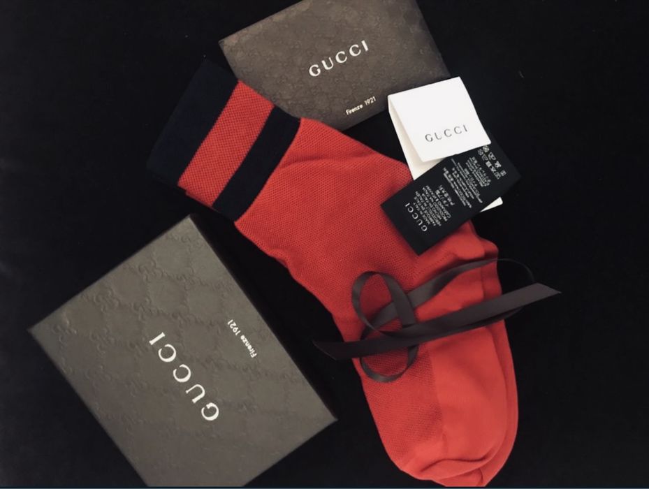 Gucci buty loafer, skarpetki