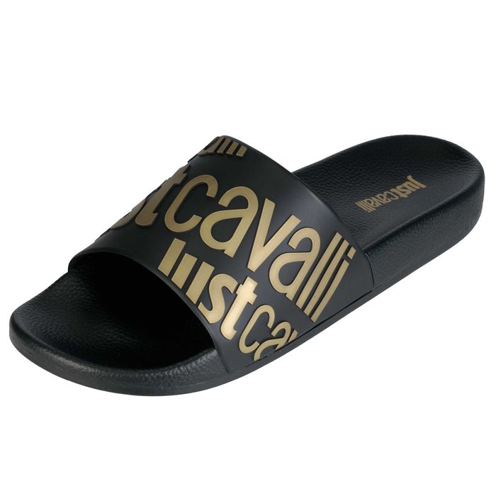 JUST CAVALLI męskie klapki BLACK / GOLD Nowość