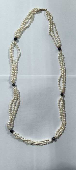 Perły, złoto 14k (585) naszyjnik vintage
