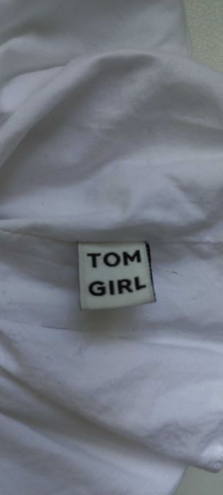 белая объемная тканевая резинка tom girl