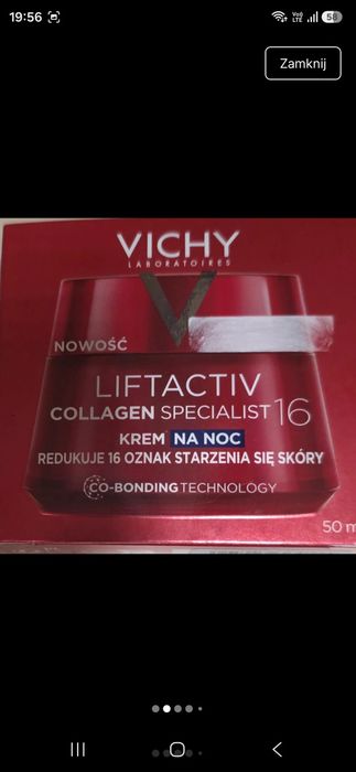 Colagen vichy krem na noc nowy