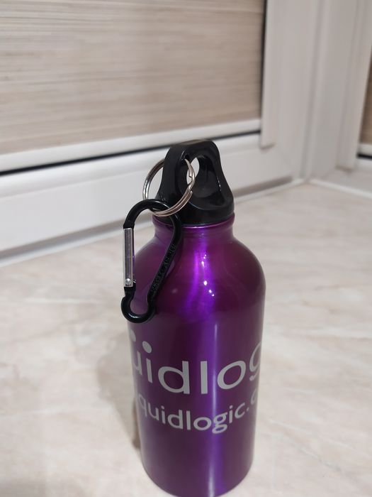 Алюмінієва пляшка з карабіном та термосумкою бутылка для воды, 400 ml.