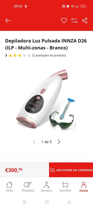 Depiladora luz pulsada