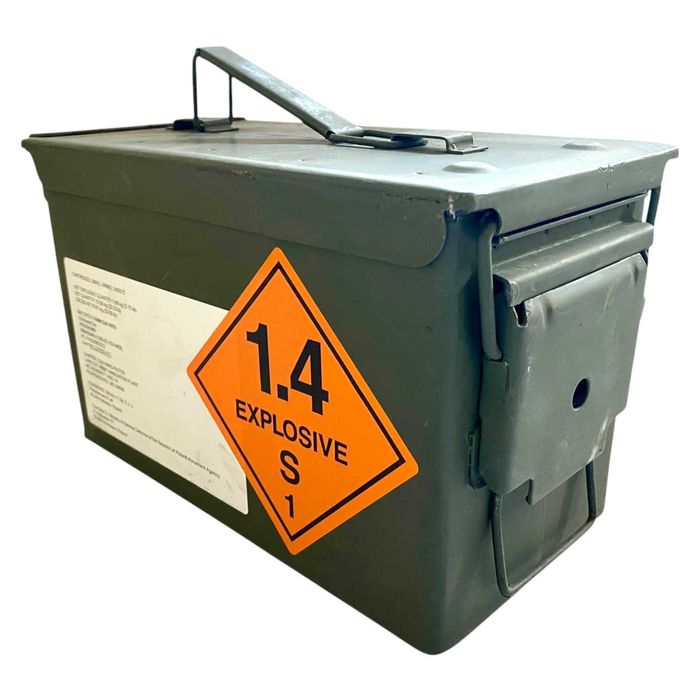 Skrzynka metalowa hermetyczna narzędziowa wojskowa amunicyjna 30x15,5