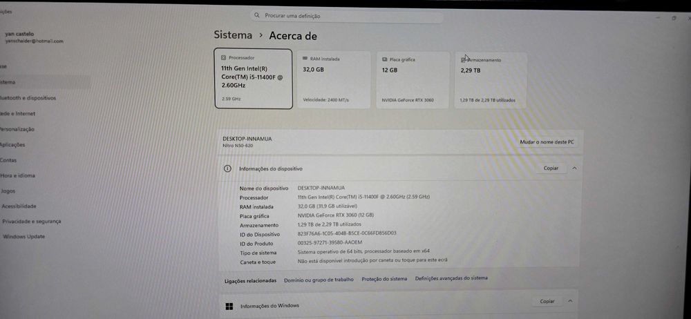 Acer nitro gaming desktop + Monitor Gaming