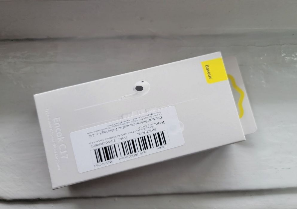 Наушники новие Baseus Encok C17 Lateral in-ear Wired Earphone Type-C