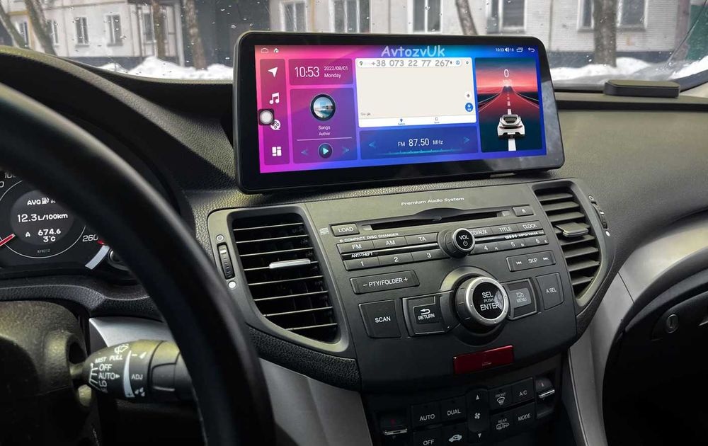 Магнитола ACCORD 8 Honda CROSSTOUR Аккорд Acura TSX CarPlay Android 15