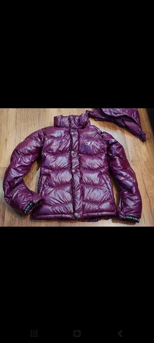 Calvin klein kurtka zimowa pierze puch ciepla narciarska