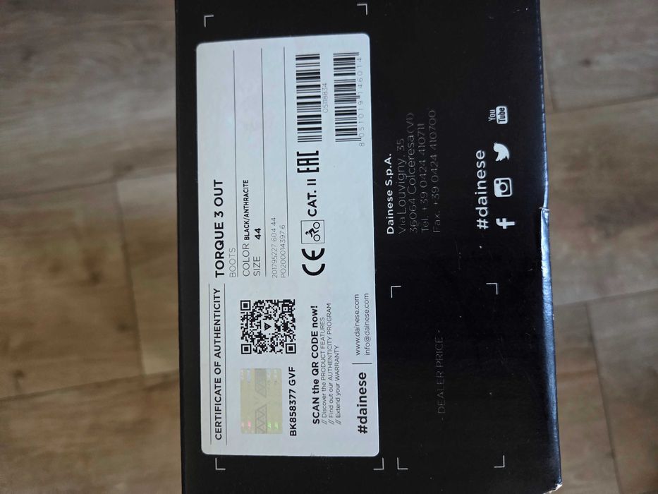 Buty Dainese TORQUE 3 OUT roz 44 czarne
