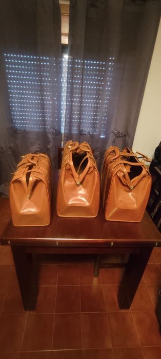 Conjunto de 3 malas em coro genuína