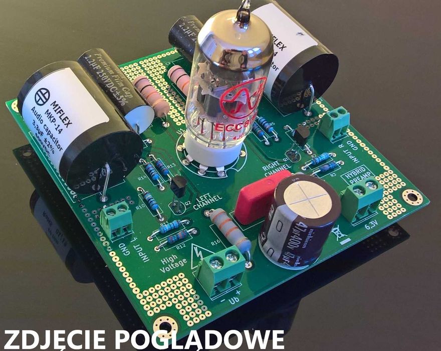 Płytka pcb - przedwzmacniacz lampowy JFET
