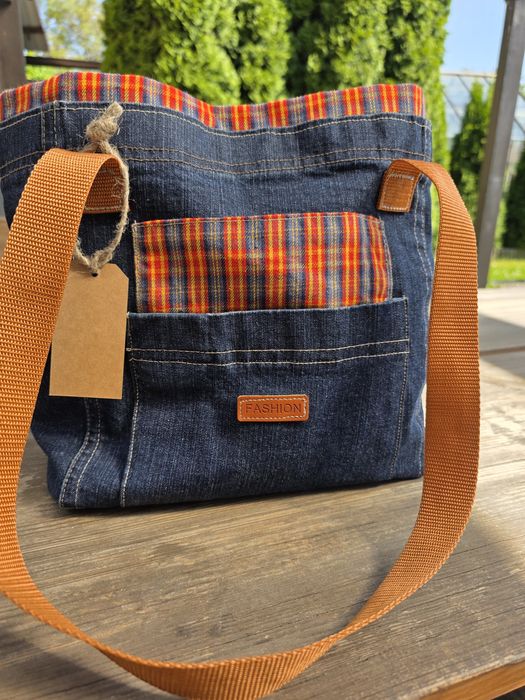 Torba jeansowa shopperka