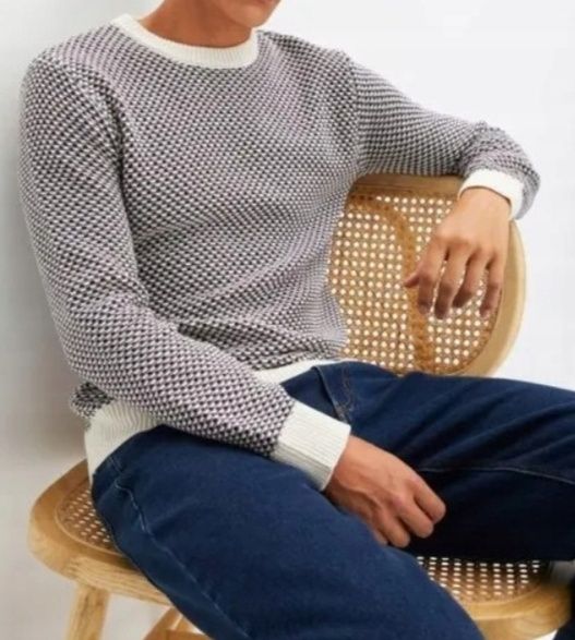 B.P.C sweter męski we wzory r.3XL