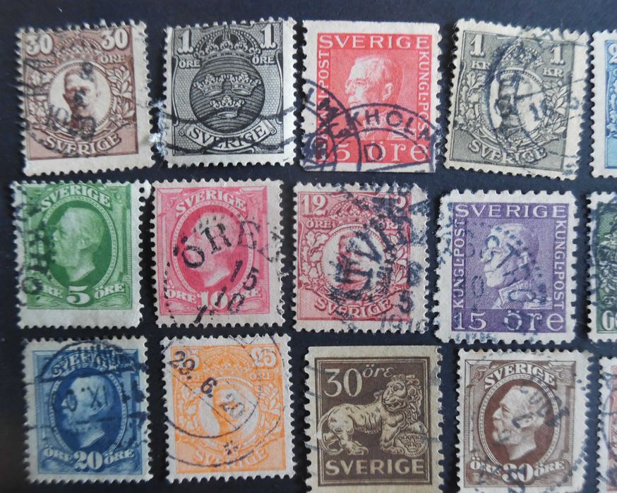 Selos Suécia- Lote de selos Clássicos
