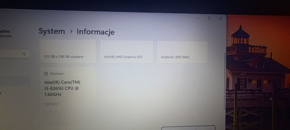 Laptop dell czarny
