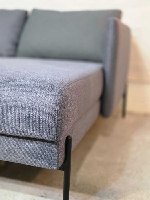 Minimalistyczny narożnik ciemnoszary 230x140 | TRANSPORT GRATIS