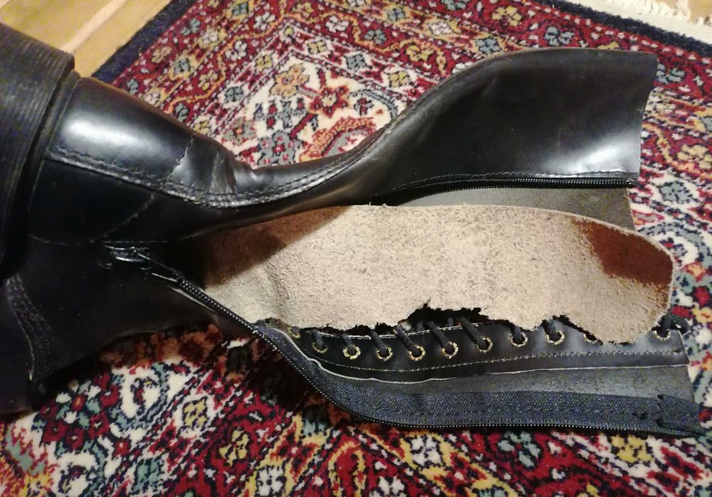 glany buty Dr. Martens Martensy długie, skórzane 22 22.5 czarne 35, 36