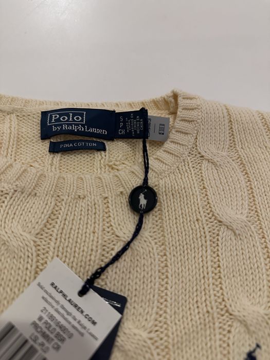 Polo Ralph Lauren - Camisola de malha bege (Pima Cotton)