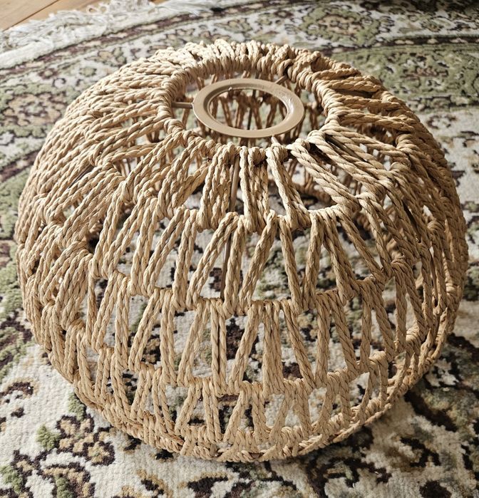 Abażur klosz z plecionego sznurka boho