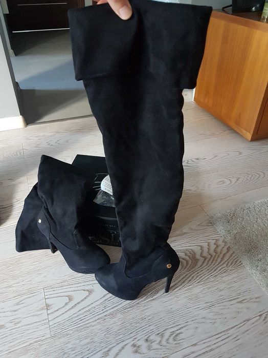 Przepiękne długie czarne kozaki 37 Blinkshoes