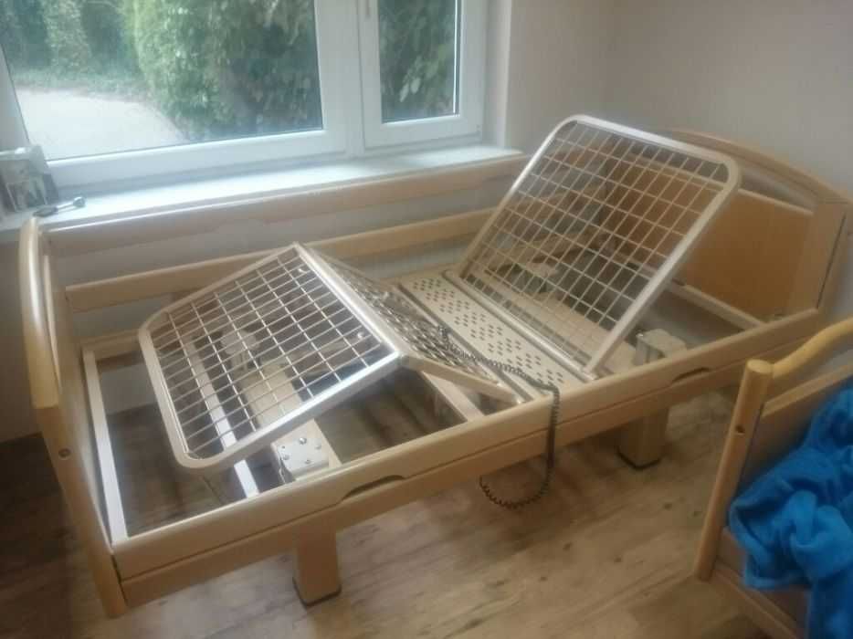 Łóżko rehabilitacyjne elektryczne na pilota meblowe szpitalne nie