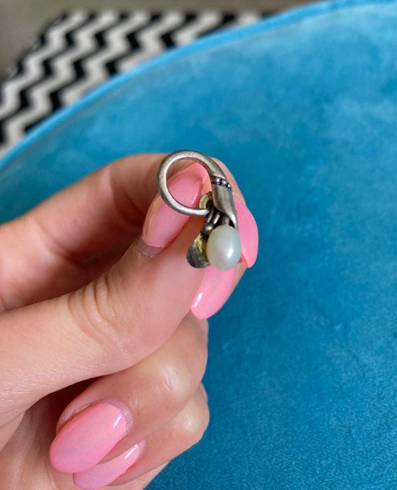 Srebrny komplet łańcuszek wisiorek kolczyki srebro 925