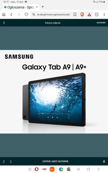IGŁA. Super tablet Samsung A9+ . Ekran 11 cali
