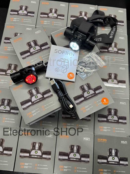 SOFIRN HS21\SFT40 6000K-2200lm+RED light\USB-C-АКБ 18650 Sofirn 3000ma