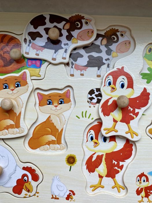 Пазли вкладиші деревʼяні Звірята