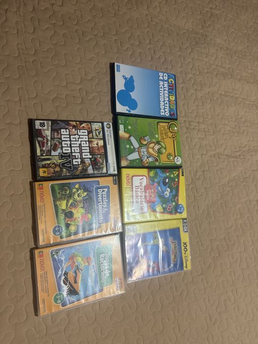 Lote 7 Jogos PC CD-ROM/DVD – GTA IV, Peter Pan, Jay Jay, Puzzles e Mais para pc em cd