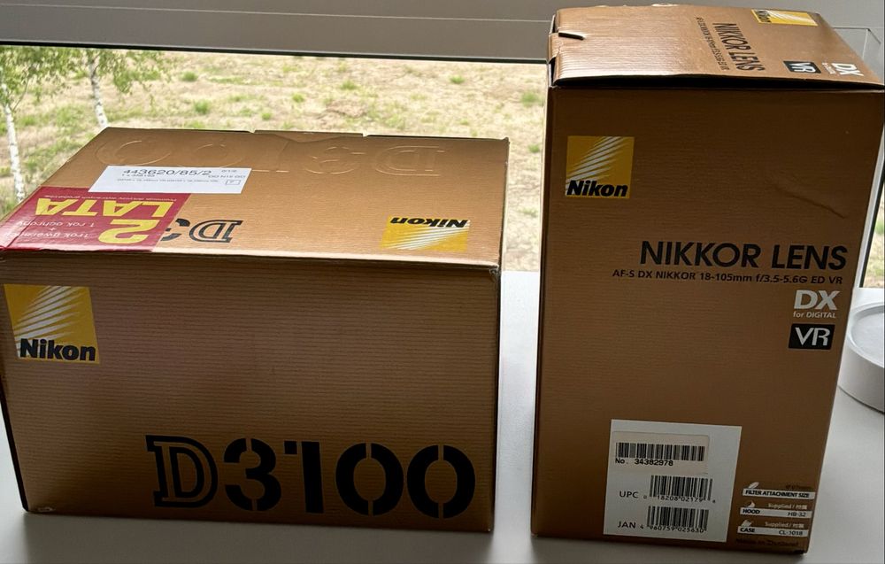 Nikon D3100 + Nikkor 18-105 VR | 22 tys. zdjęć | komplet + pudełka