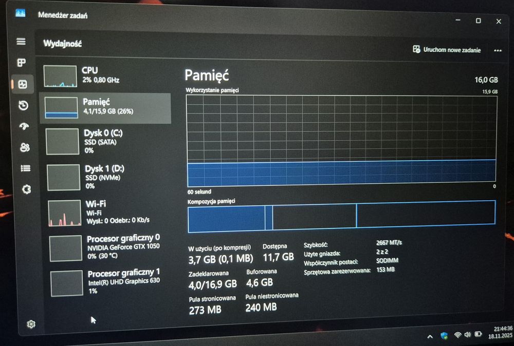 MSI GF63 - i5-8300H / GTX 1050 4GB / SSD Samsung 1TB