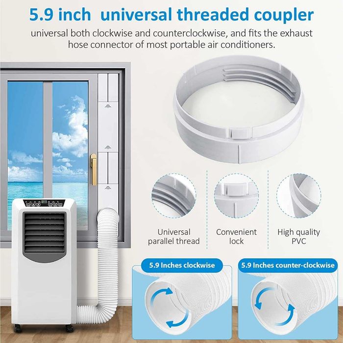 3 Kits de vedação de janela universal ar condicionado portátil - 15 cm