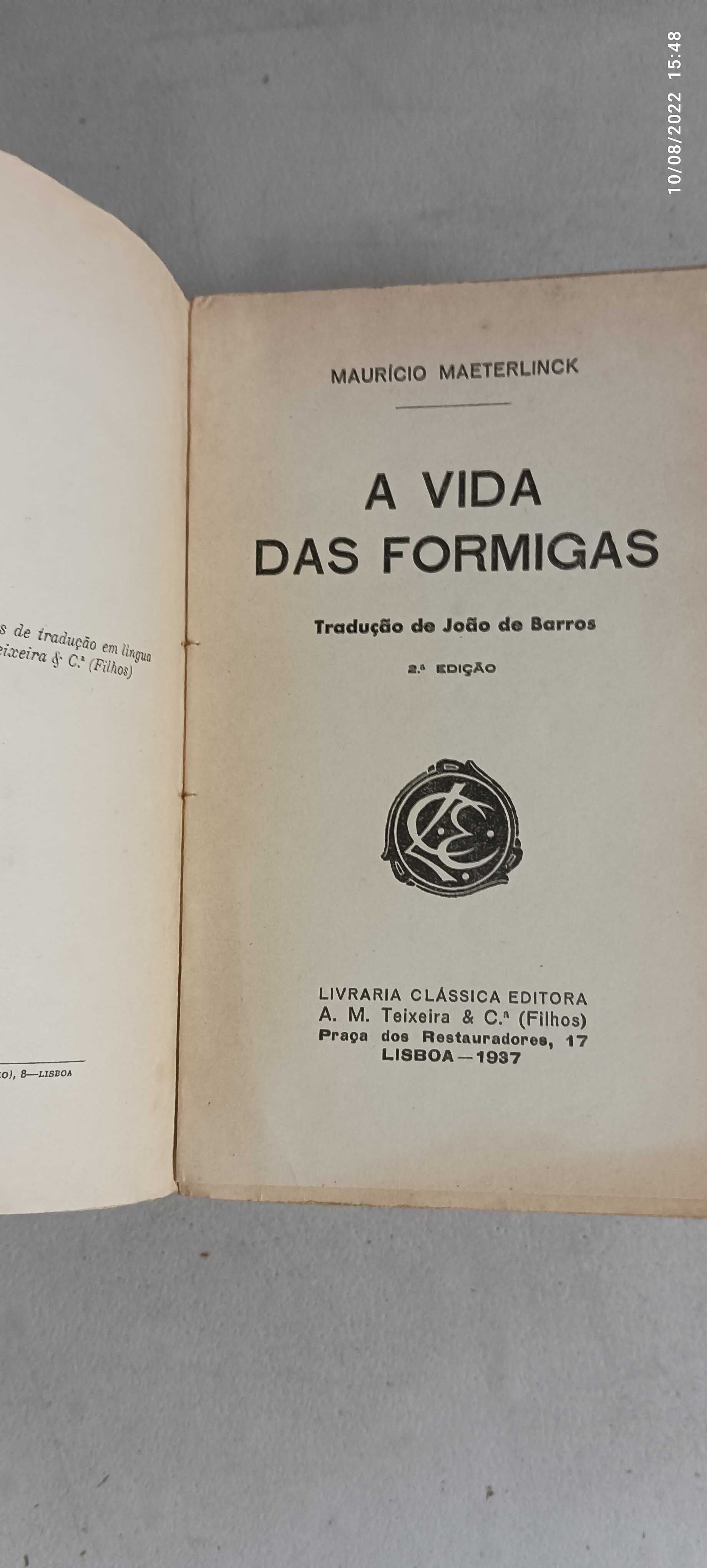 Livro PA-2 - Maurício Maeterlinck - A vida das formigas Corroios • OLX  Portugal