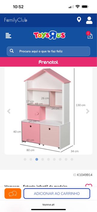 Estante infantil casinha