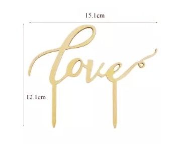 Topper ślubny love drewniany na torta NOWY