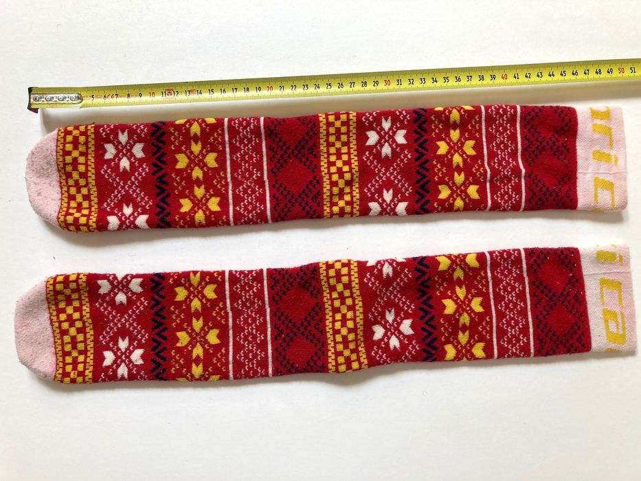 Skarpety CAMPRI, ciepłe, bez pięt Christmas czerwone 36-42