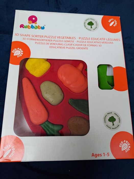 Rubbabu, Kształty warzywa, sorter, puzzle 3D