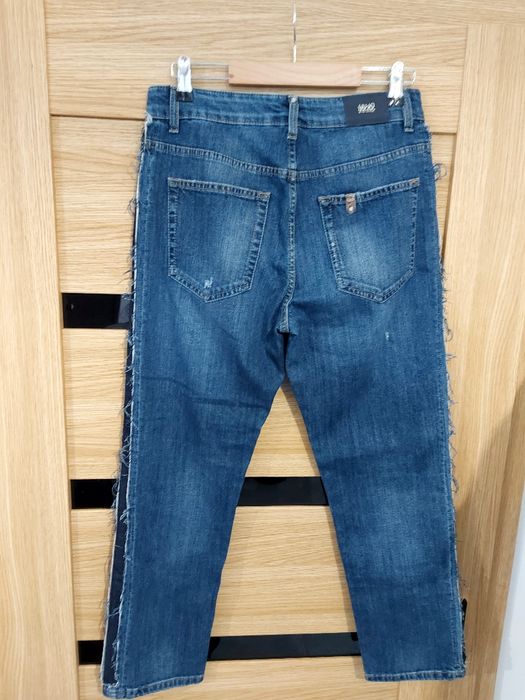 Oryginalne nowe spodnie jeansy damskie Liu Jo roz 27 M 38 guziki
