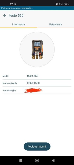 Testo 550 .Manometry do klimatyzacji i chłodnictwa