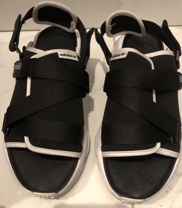 Adidas sandały uk 6 fr 39 1/2 lecz 38,5 czerń z bielą