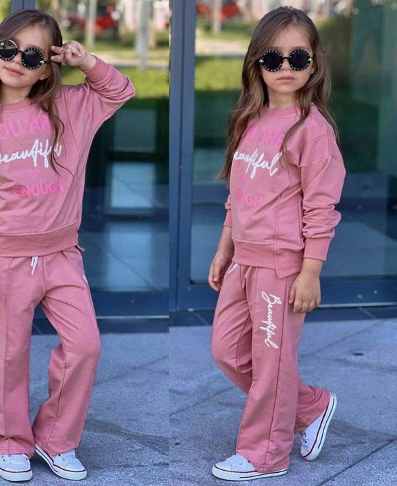 Komplet dziewczęcy  dres dla dziewczynki, bluza + spodnie, rozmiar 116