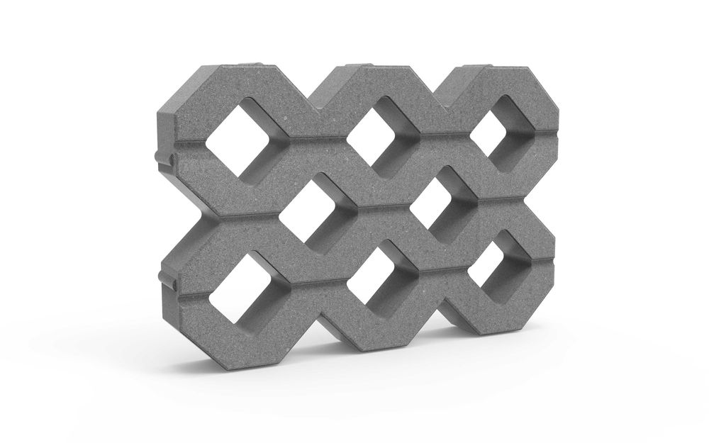 Ażur duży 60x40x8 cm szary Kost-Bet