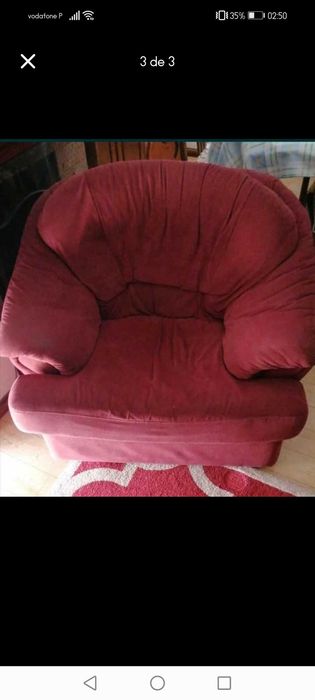 Sofás em camurça bordeau