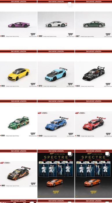 Моделі MiniGT Mercedes, BMW, Nissan, Porsche в масштабі 1/64