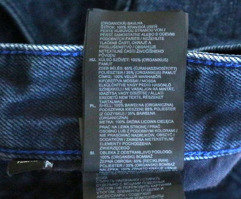 G-Star Raw 3301 Slim Selvedge spodnie jeansy W34 L32 pas 2 x 43 cm