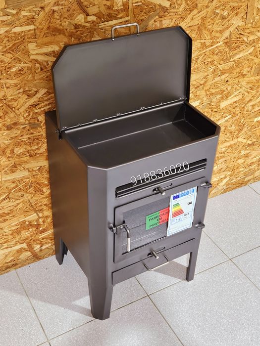 Salamandra Com Forno a Lenha NOVAS - 10.4Kw - FABRICADO PORTUGAL
