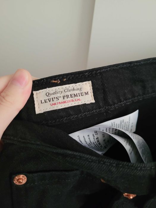 Levi's 501 crop 28x30 W28 L30 levis levisy spodnie jeansy czarne