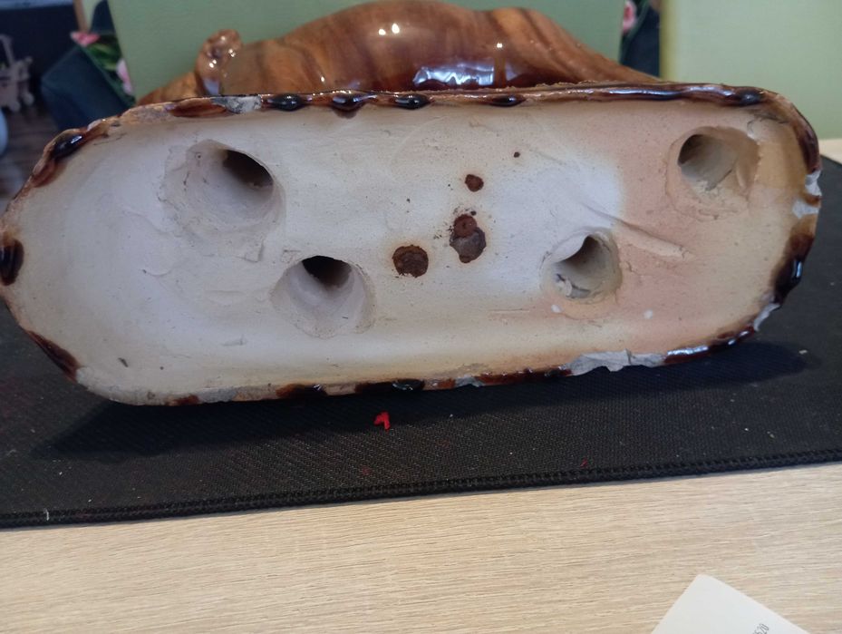 Duża ceramiczna figurka – słoń, vintage, prl 27 cm